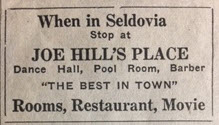 Here is an ad from Seward newspaper in 1927.